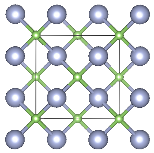 Depiction of Gallium Nitride in the form of 3C in the [100] direction 
