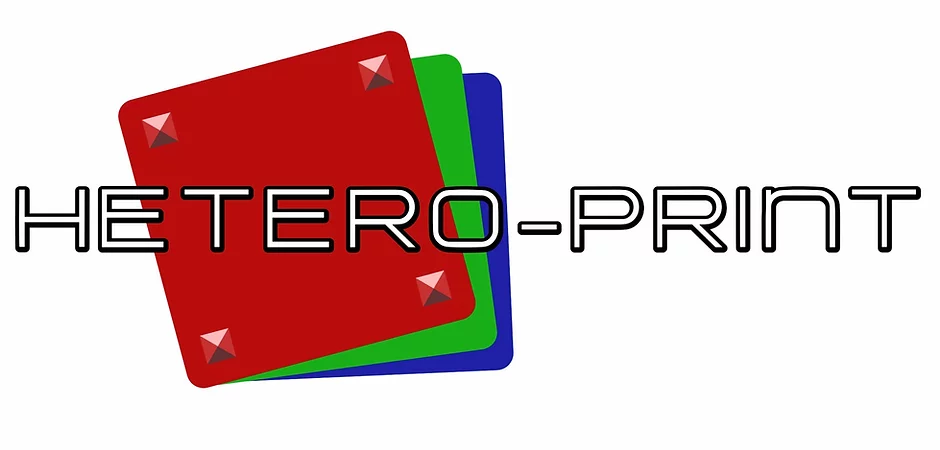 Hetero-print logo